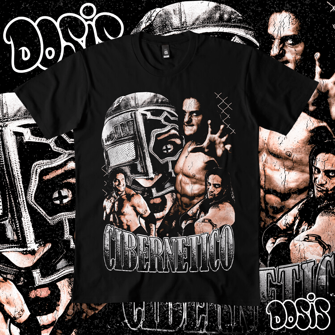 Playera El Cibernético Lucha Libre Vintage Retro