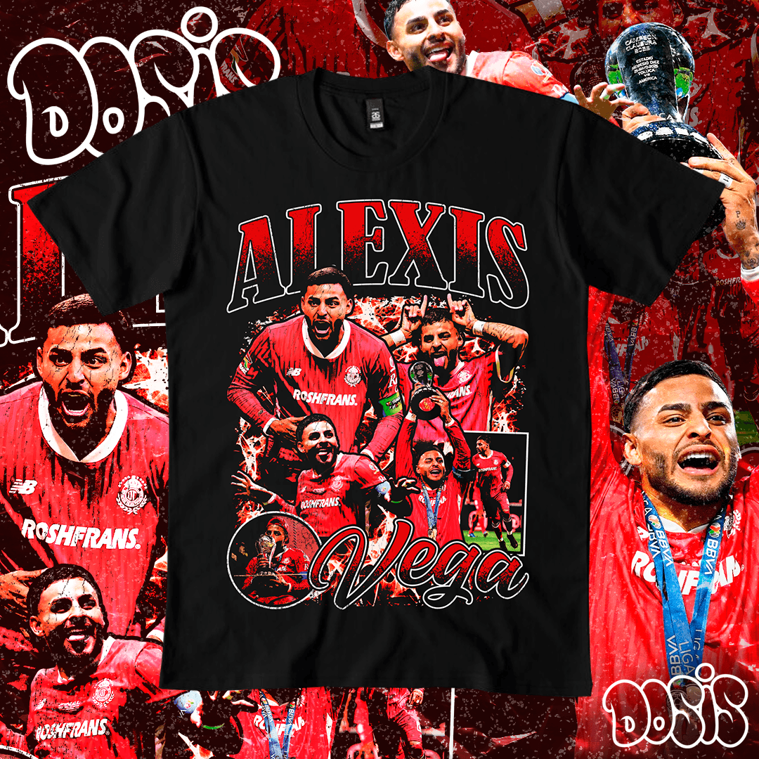 Playera Alexis Vega Toluca FC Campeón Vintage