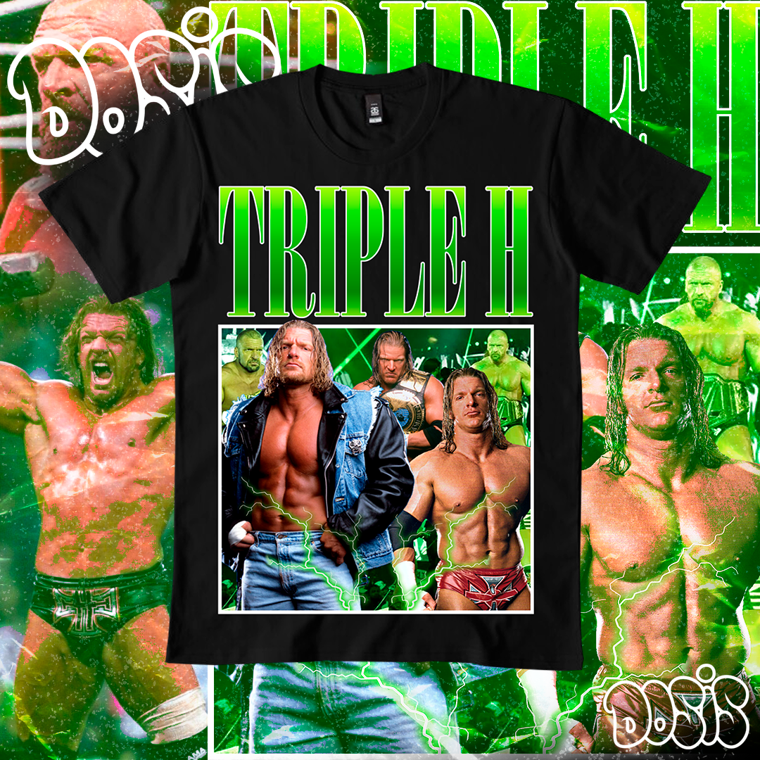 Playera Triple H WWE Vintage Retro