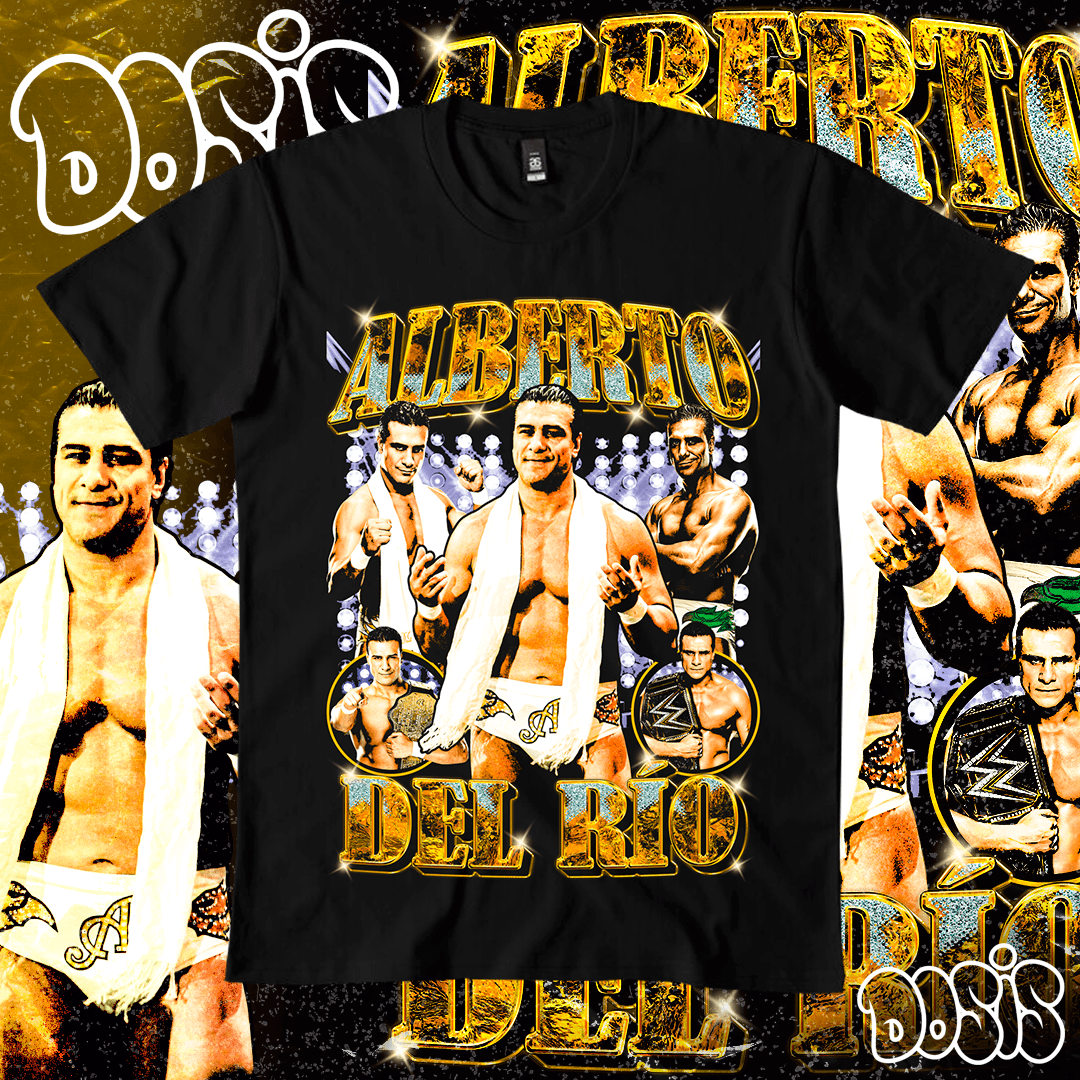 Playera Alberto del Río El Patrón Vintage Retro