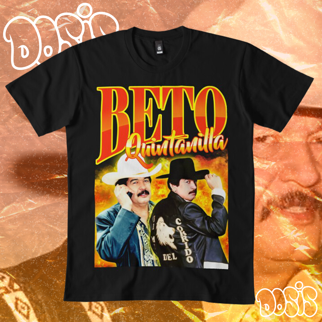 Playera Beto Quintanilla El León del Corrido Vintage