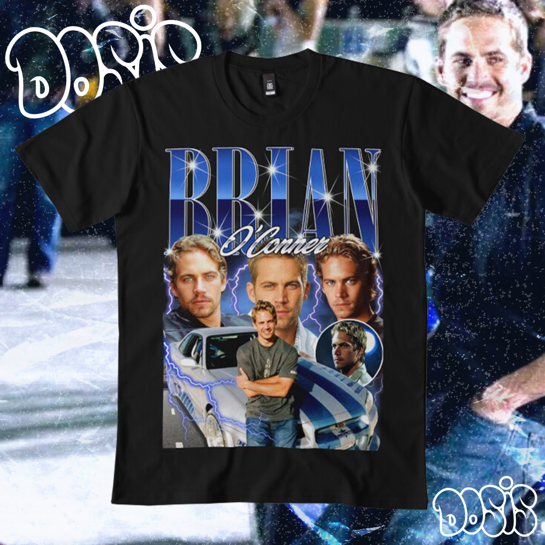 Playera Brian O'Conner F&F Vintage Retro