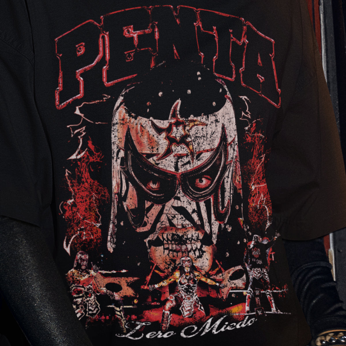 Playera Penta Zero Miedo Grunge WWE Streetwear