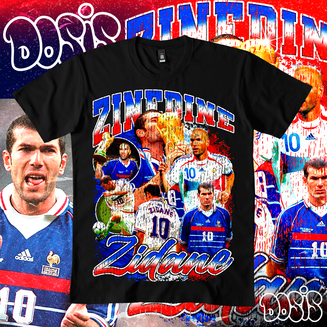 Playera Zinedine Zidane Zizou Grunge Vintage Retro