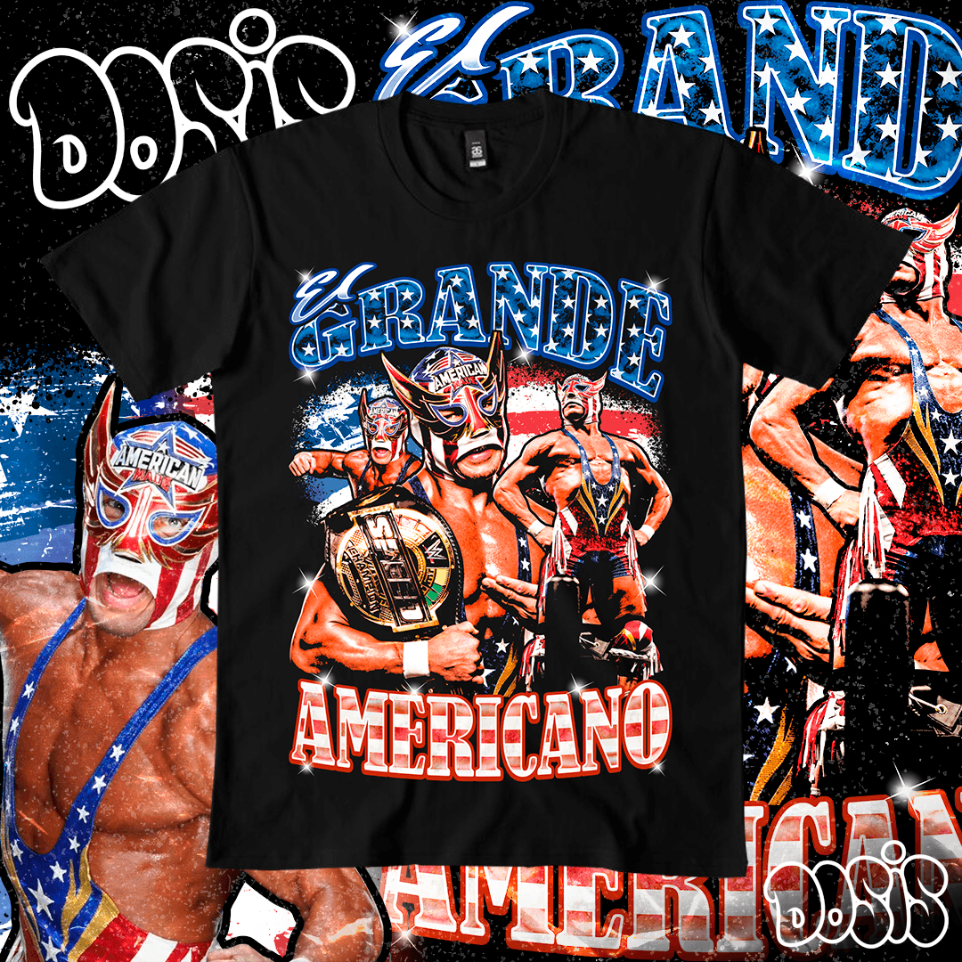 Playera El Grande Americano WWE Vintage Retro