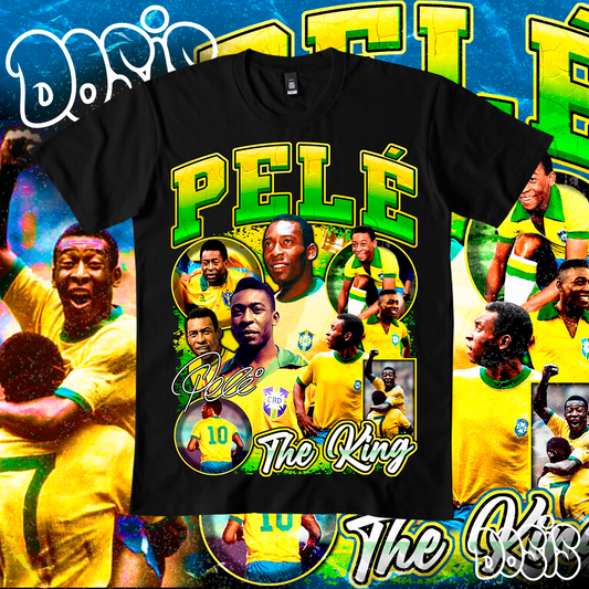 Playera El Rey Pelé Brasil Vintage Retro