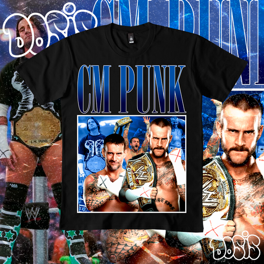 Playera CM Punk WWE Vintage Retro