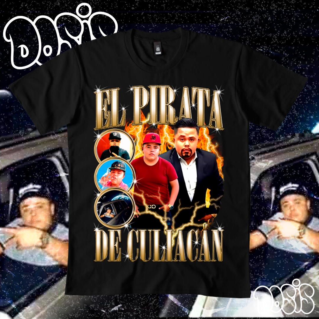 Playera El Pirata de Culiacán Que Rollo Plebes