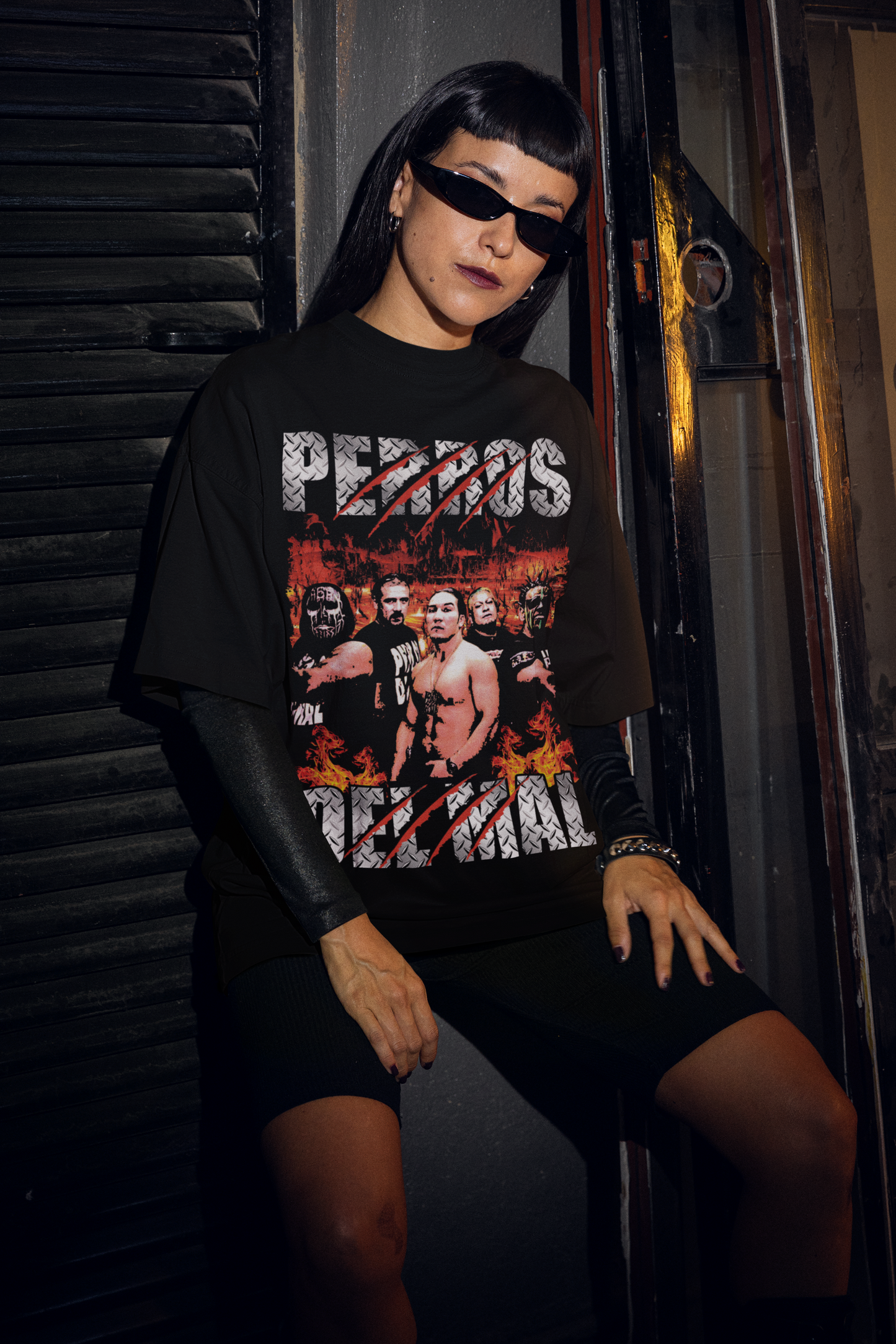 Playera Los Perros del Mal Triple AAA Vintage Retro