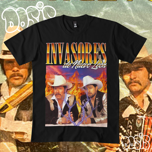 Playera Los Invasores de Nuevo León Vintage Retro