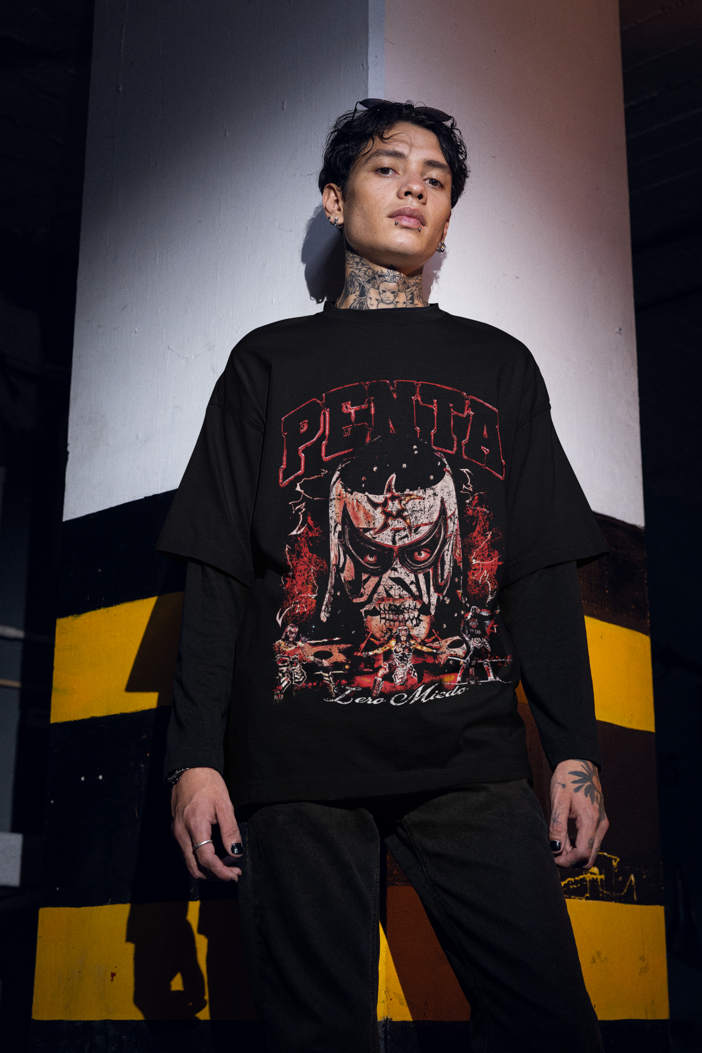Playera Penta Zero Miedo Grunge WWE Streetwear
