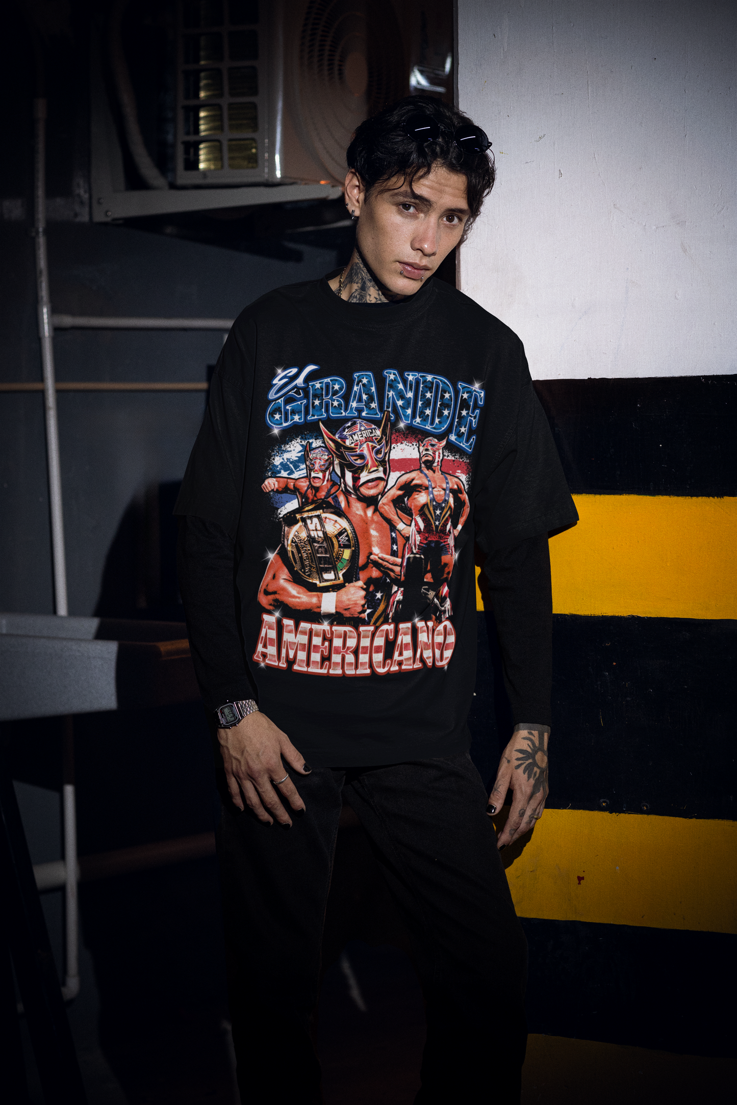 Playera El Grande Americano WWE Vintage Retro