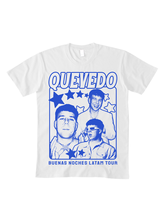 Playera Quevedo Buenas Noches Latam Tour Azul