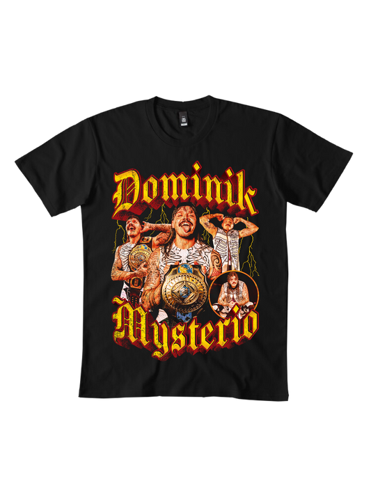 Playera Dominik Mysterio WWE Vintage Retro