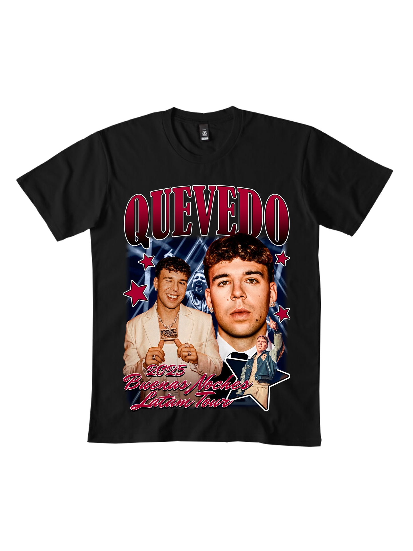 Playera Quevedo Buenas Noches Latam Tour Vintage Retro
