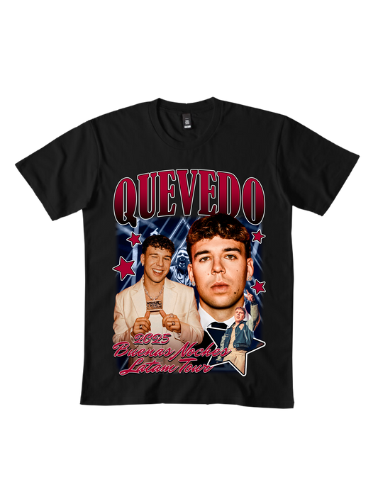 Playera Quevedo Buenas Noches Latam Tour Vintage Retro
